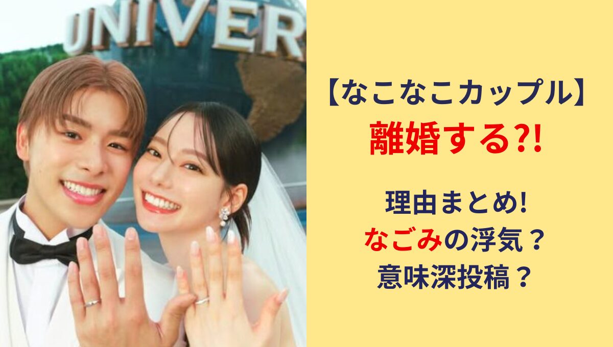 なこなこカップル離婚する?!理由５つ!なごみの浮気説や意味深投稿？